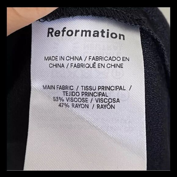 NWT Reformation Ballari Maxi Black Dress Long Sleeve Size 4 - Picture 13 of 13